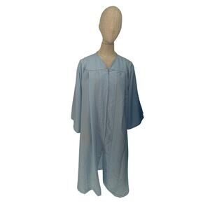 Light Blue Graduation Gown Only Size 48” EUC